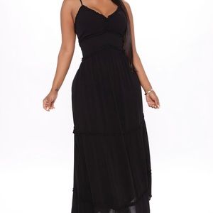 Black Fashion Nova Maxi Dress